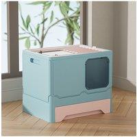 Large Plastic Cat Litter Box Cat Potty Pan Drawer Anti-Splashing Cat Litter Tray