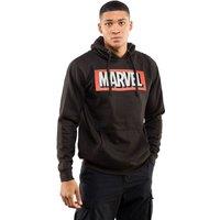 Marvel Men's Retro Logo Cotton Hoodie in Black | Size: Large