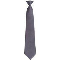 Premier Men's Fashion "Colours" Work Clip On Tie in Grey