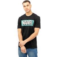 Marvel Men's Retro Logo Cotton T-Shirt Black | Size: Large
