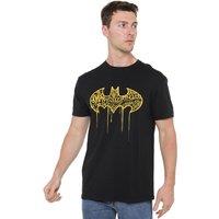 DC Comics Men's Batman Graffiti Logo T-Shirt in Black | Size: Large