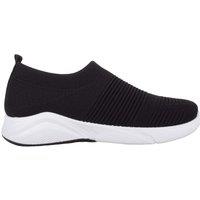 ABSOLUTE FOOTWEAR Women's Womens Slip On Lighweight Knitted Style Casual Trainers Pumps Shoes in Black | Size: 7