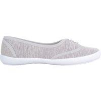ABSOLUTE FOOTWEAR Women's Womens Lightweight Slip On Canvas Casual Ballerina Style Pumps in Grey | Size: 4