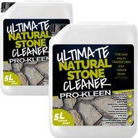 ProKleen Natural Stone Cleaner 10L - Removes Dirt, Lichen, Moss & Weather Staining in Clear