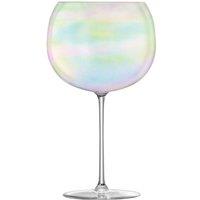 LSA Set of 4 Bubble Pearl Lustre Stemmed Balloon Glass Goblets 680ml in Clear