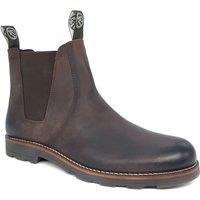 Frank James Men's Brigstock Leather Chelsea Boots in Brown | Size: 6