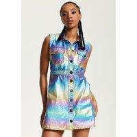 House of Holland Women's Metallic Rainbow Mini Dress | Size: 10