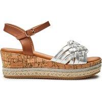 b.soleful Women's 'Sonal' Porvair Sandals in Silver | Size: 5