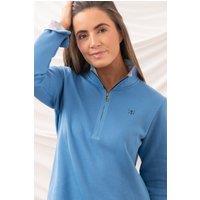 Lighthouse Clothing Shore Women's Sweatshirt Cotton Funnel Neck Jersey in Blue | Size: 8