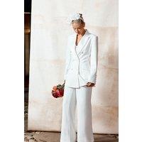 Coast Women's Premium Hourglass Silhouette Double Breasted Bridal Blazer in Ivory | Size: 14