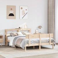 Berkfield Home Bed Frame without Mattress 160x200 cm Solid Wood Pine in Brown