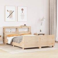 Berkfield Home Bed Frame without Mattress 160x200 cm Solid Wood Pine in Brown