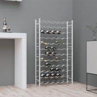 Berkfield Home Wine Rack for 72 Bottles White Metal