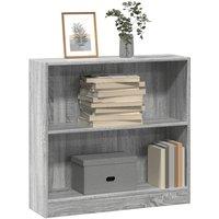 Berkfield Home Bookcase Grey Sonoma 80x24x76 cm Engineered Wood | Size: 80 x 24 x 76 cm