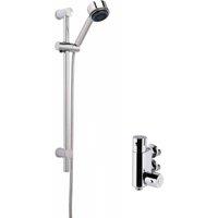 Balterley Thermostatic Vertical Bar Valve Multi Function Handset Slider Rail in Silver