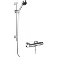 Balterley Thermostatic Minimalist Bar Valve Multi Function Handset Slide Rail in Silver