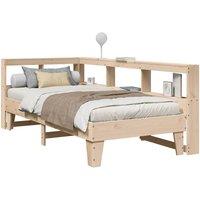 Bookcase Bed without Mattress 100x200cm Solid Wood Pine
