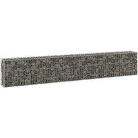 Berkfield Home Gabion Wall with Covers Galvanised Steel 300x30x50 cm in Silver | Size: 300 x 30 x 50 cm