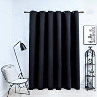 Berkfield Home Blackout Curtain with Metal Rings Black 290x245 cm