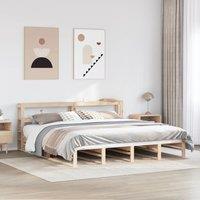 Berkfield Home Bed Frame without Mattress 180x200 cm Super King Solid Wood Pine in Brown