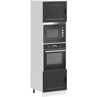 Berkfield Home Oven Cabinets 2 pcs Porto Black Engineered Wood
