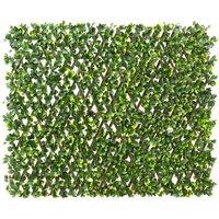 Primrose Extendable Artificial Flower Outdoor Screening Trellis Brown 1m x 2m
