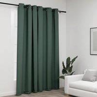 Berkfield Home Linen-Look Blackout Curtains with Grommets Green 290x245cm | Size: 290x245 cm