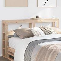 Berkfield Home Headboard with Shelves 160 cm Solid Wood Pine in Brown