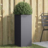 Berkfield Home Planter Anthracite 32x29x75 cm Steel in Black | Size: 32 x 29 x 75 cm