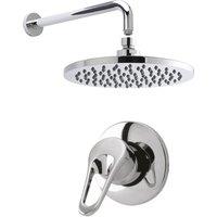 Balterley Shower Bundle Concealed Round Manual Valve Arm Head Kit Chrome in Silver