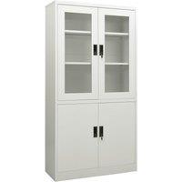 Berkfield Home Office Cabinet Light Grey 90x40x180 cm Steel | Size: 90 x 40 x 180 cm