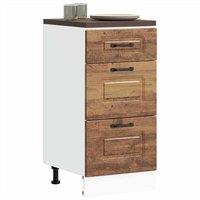Berkfield Home Kitchen Base Cabinet Kalmar Old Wood Engineered Wood