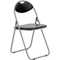 Harbour Housewares Padded Folding Desk Chair in Black
