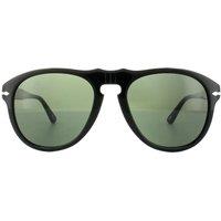 Persol Men's Aviator Black Green Sunglasses