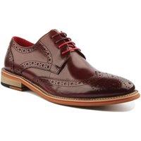 JUSTINREESS ENGLAND Men's 'Dover' Leather Shoes in Wine | Size: 14