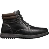 TOP STAKA SHOES Men's Combat Style Lace Up Zip Closure Faux Fur interior Wide fit Winter Boots in Black | Size: 8