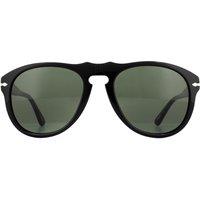 Persol Men's Aviator Black Green Sunglasses