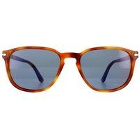 Persol Men's Rectangle Terra Di Siena Light Blue 3019S Sunglasses in Brown