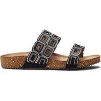 b.soleful Women's 'Lynora' Porvair Sandals in Black | Size: 7