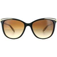 Ralph by Ralph Lauren Women's Cat Eye Black Brown Gradient Sunglasses