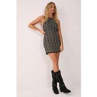 NastyGal Women's Hand Embellished Beaded Mini Dress in Black | Size: 10