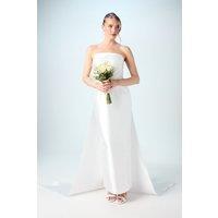 Coast Women's Twill Column Bandeau Wedding Dress in Ivory | Size: 12