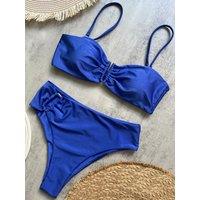 Lemon Daisy Accessories Women's The Veli Bikini Set in Blue | Size: Medium