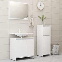 Berkfield Home 3 Piece Bathroom Furniture Set White Engineered Wood