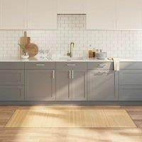 Berkfield Home Rug Rectangular Light Natural80x200 cm Bamboo in Beige | Size: Medium