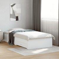 Bed Frame with Drawers without Mattress White 90x200 cm