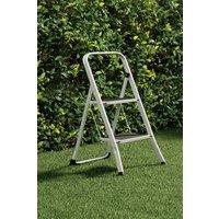 Home Discount Home Vida 2 Step Folding Ladder With Anti-Slip Mat in White