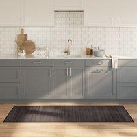 Berkfield Home Rug Rectangular Dark Brown70x200 cm Bamboo in Brown | Size: Medium
