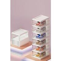6-Tier Dustproof Flip-Top Installation-Free Integrated Foldable Shoe Cabinet Shoe Box