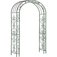 Gr8 Garden Metal Garden Patio Loire Arch Rose Arbour Plant Trellis Black